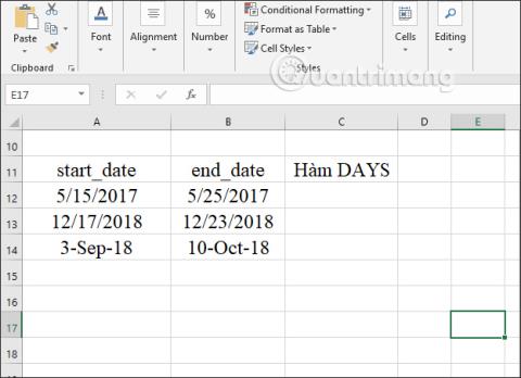 ฟังก์ชัน DAYS ใน Excel: วิธีคำนวณระยะทางวันที่ใน Excel