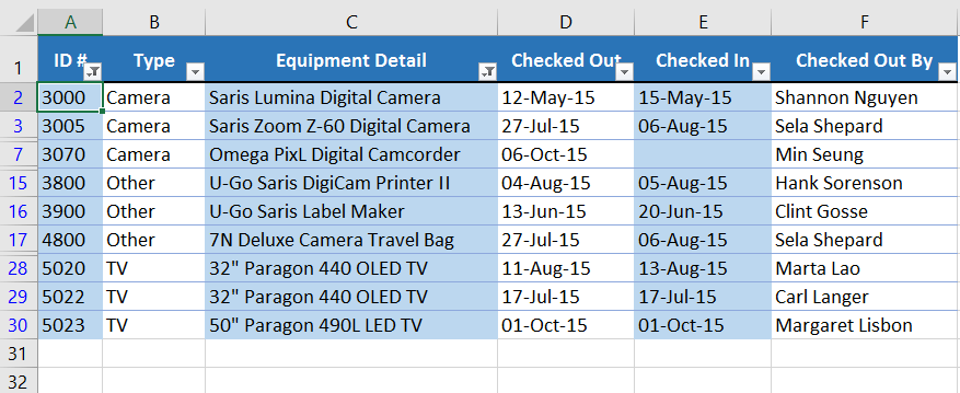 Excel 2019 (Partea 19): Filtrați datele