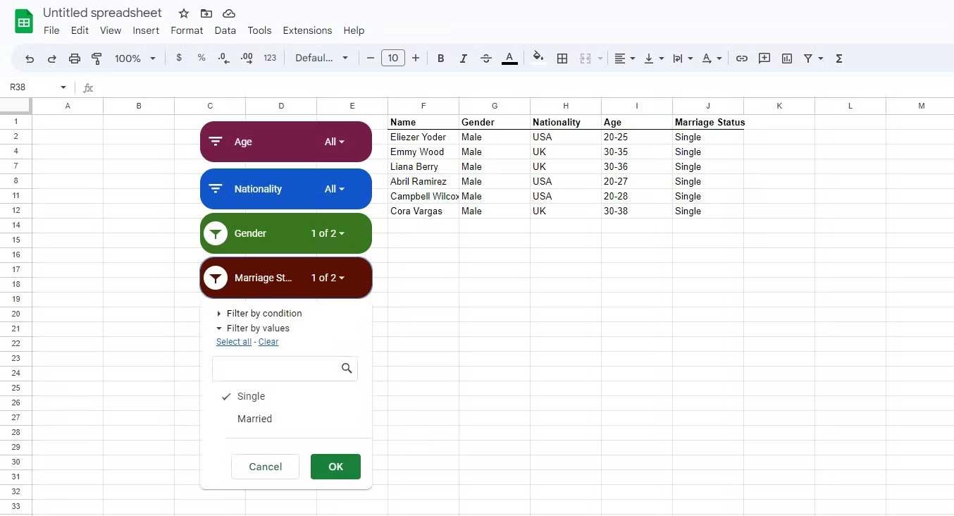 Cara menggunakan Slicer dalam Helaian Google untuk menapis data dengan cepat