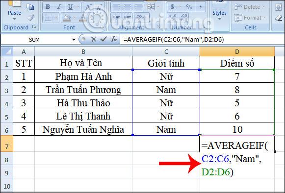 Cara menggunakan fungsi AVERAGEIF dalam Excel