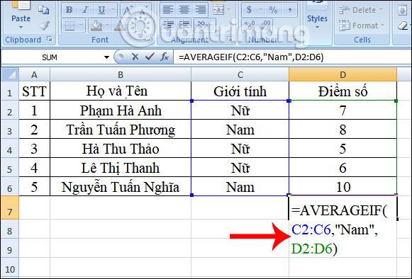 วิธีใช้ฟังก์ชัน AVERAGEIF ใน Excel