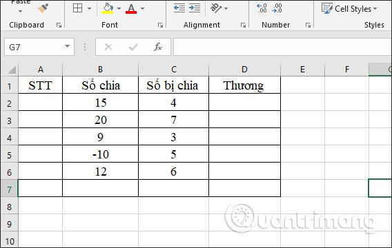 Funcția de împărțire în Excel: funcția MOD (obține restul) și funcția QUOTIENT (obține partea întreagă)