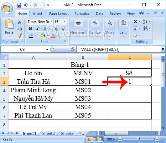 Cum se utilizează funcția VALUE în Excel