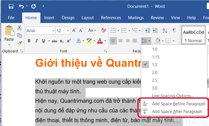 Come spaziare le linee in Word 2016, 2019, 2010, 2007, 2013