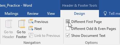 Guide complet de Word 2016 (Partie 14) : Titre de la page (En-tête) et pied de page (Pied de page)