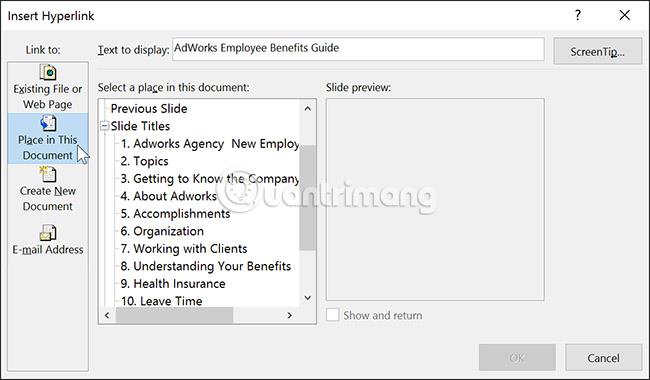 PowerPoint 2016: Hyperlink in PowerPoint