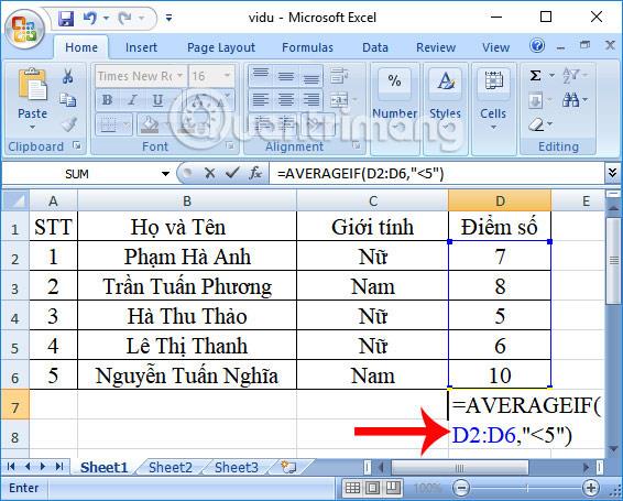 วิธีใช้ฟังก์ชัน AVERAGEIF ใน Excel