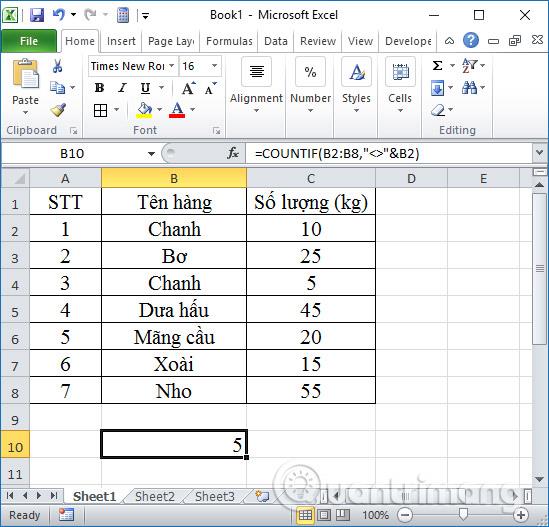 Excel の COUNTIF 関数と条件付きカウント