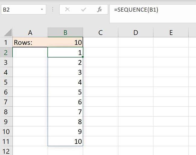 วิธีใช้ฟังก์ชัน SEQUENCE() ใน Microsoft Excel 365