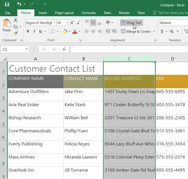 Excel 2016 - Lección 6: Cambiar el tamaño de columnas, filas y celdas en Excel