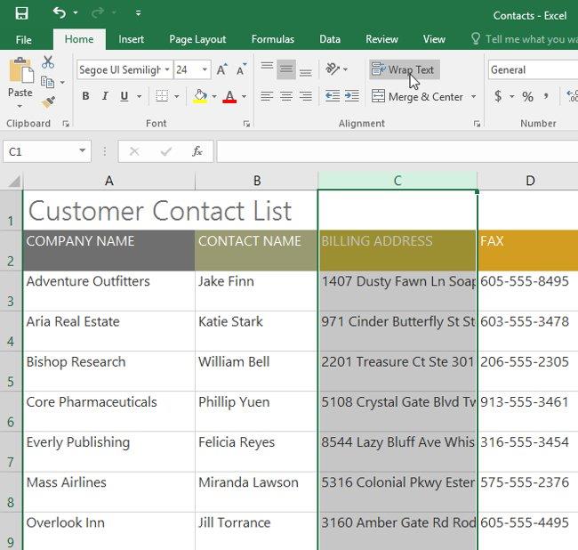 Excel 2016 - บทที่ 6: เปลี่ยนขนาดของคอลัมน์ แถว และเซลล์ใน Excel