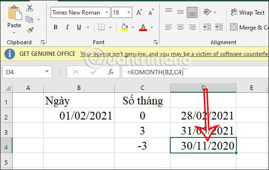 Fonction Excel EOMONTH, comment utiliser la fonction EOMONTH