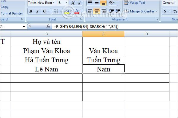 RECHTS-functie, hoe u de functie gebruikt om de tekenreeks naar rechts te knippen in Excel