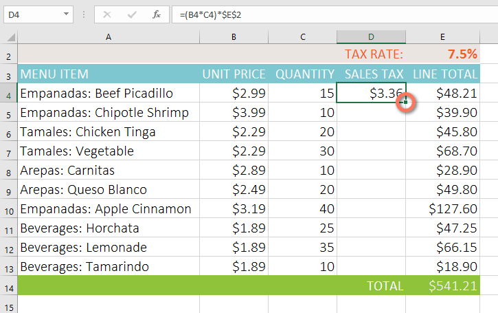 Excel 2019 (Partea 14): Referințe de celule relative și absolute