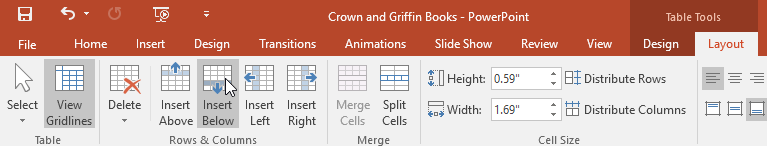 PowerPoint 2019 (ตอนที่ 21): ตาราง