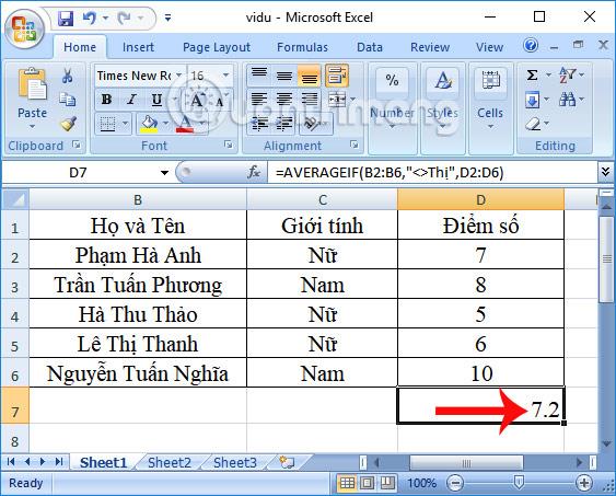 วิธีใช้ฟังก์ชัน AVERAGEIF ใน Excel