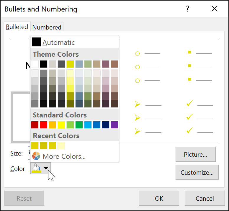 PowerPoint 2019 (Bahagian 12): Senarai