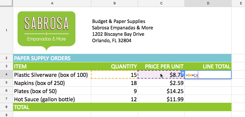 Google Sheets (Partie 5) : Créer des formules simples