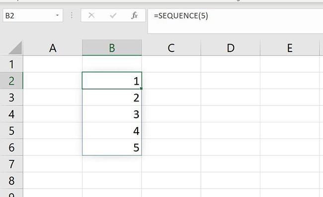 如何在 Microsoft Excel 365 中使用 SEQUENCE() 函數