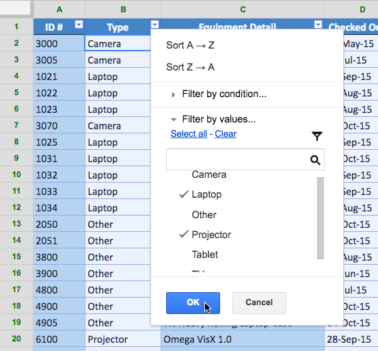 Google Spreadsheets (deel 9): gegevens sorteren en filteren