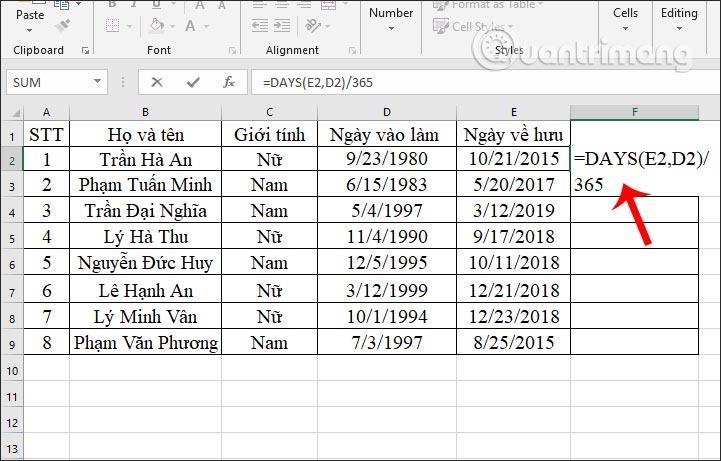 وظيفة DAYS في Excel: كيفية حساب مسافة التاريخ في Excel
