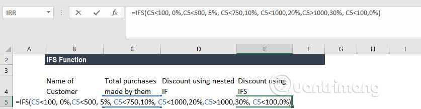 Funcția IFS în Excel, utilizare și exemple specifice