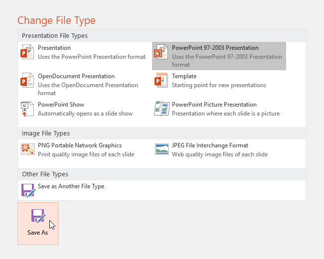 PowerPoint 2019 (ตอนที่ 3): บันทึกงานนำเสนอ