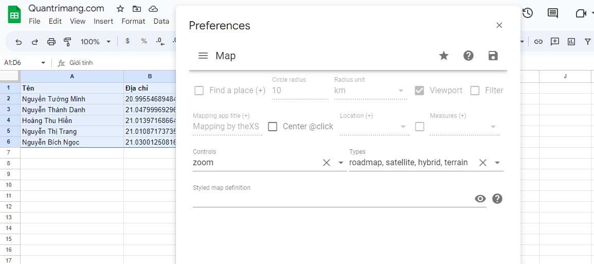 Como criar mapas personalizados no Planilhas Google