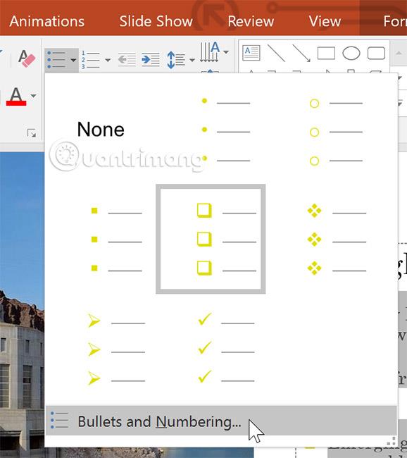 PowerPoint 2016: Lucrați cu liste în PowerPoint