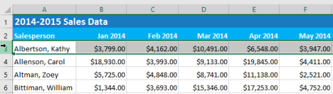 Excel 2019 (Partea 17): Înghețați rândurile/coloanele și vizualizați opțiunile