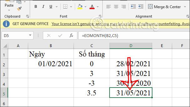 دالة Excel EOMONTH، كيفية استخدام دالة EOMONTH