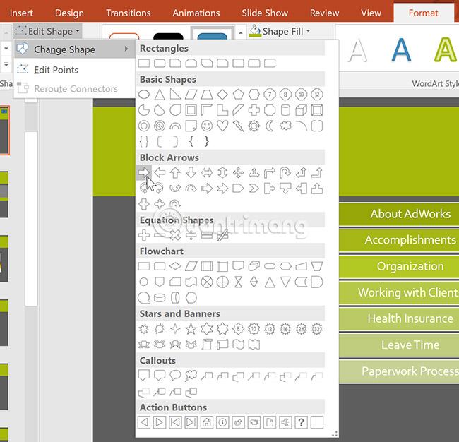 PowerPoint 2016: Butang tindakan dalam PowerPoint