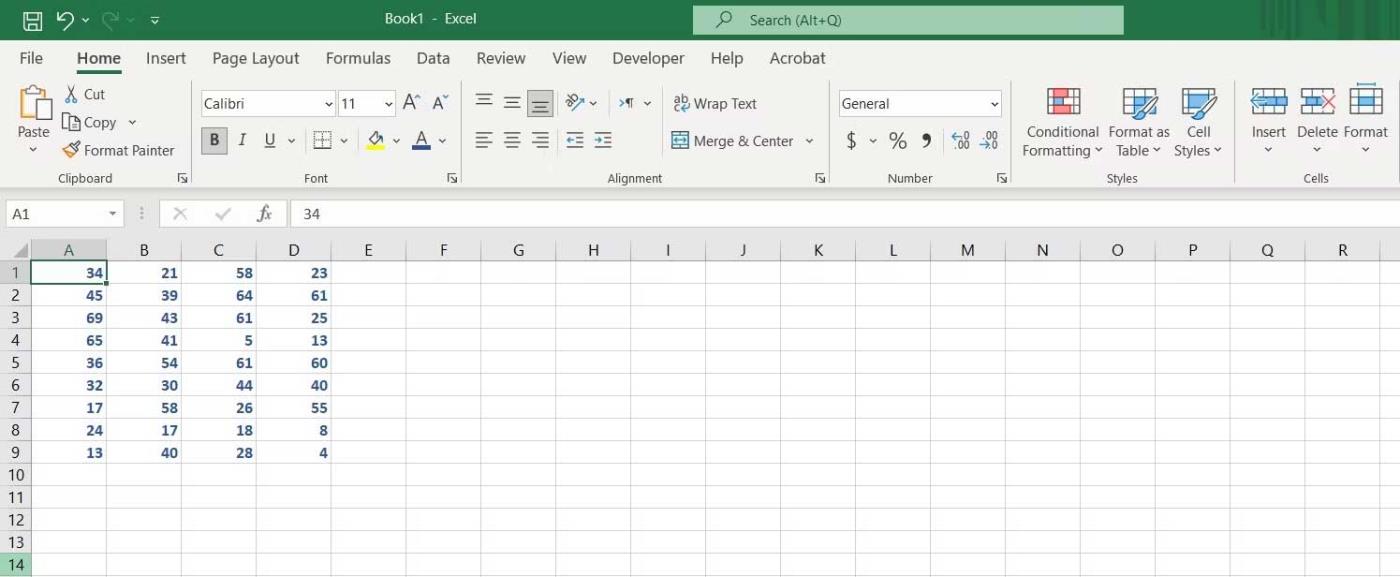 Excel의 오프셋 기능