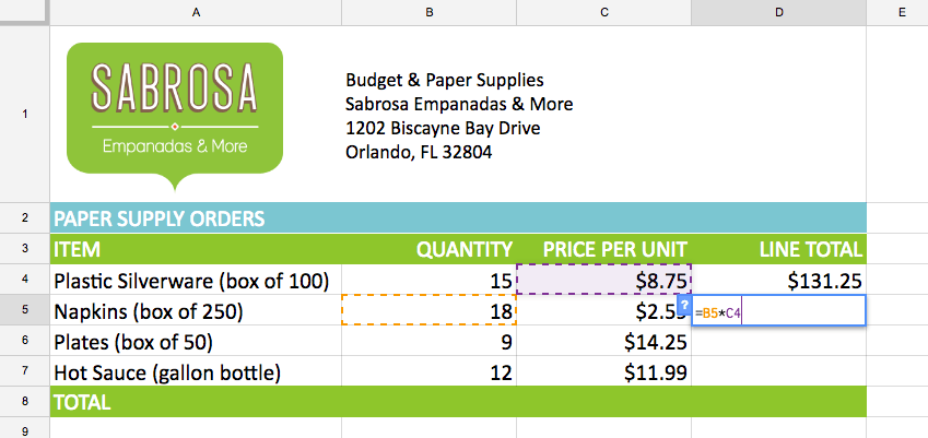 Google Sheets (Partie 5) : Créer des formules simples