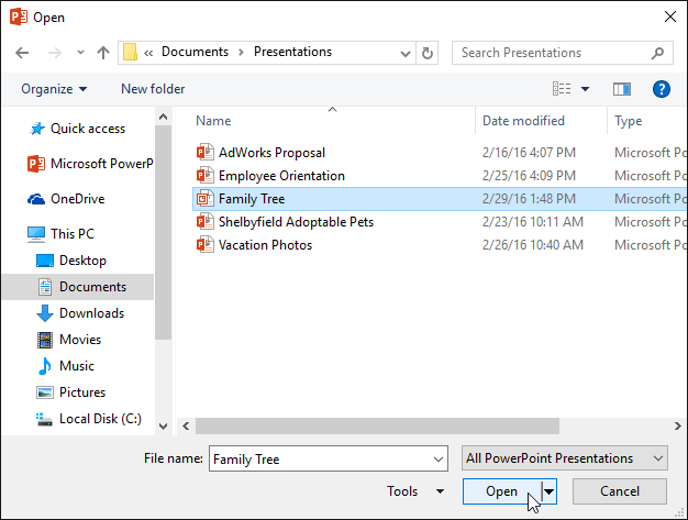 PowerPoint 2019 (Parte 2): crear y abrir presentaciones