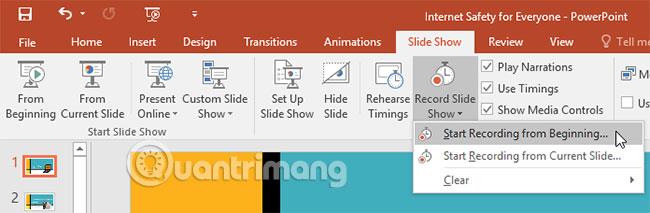 PowerPoint 2016: ซ้อมและบันทึกการนำเสนอ