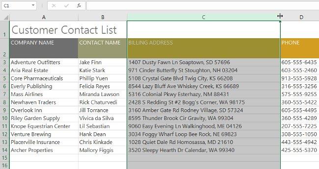 Excel 2016 - Pelajaran 6: Tukar saiz lajur, baris dan sel dalam Excel