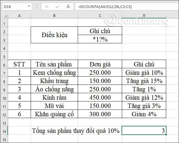DCOUNTA-Funktion: Verwendung der Funktion zum Zählen nicht leerer Zellen in Excel