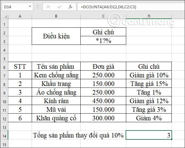 DCOUNTA-functie, hoe u de functie gebruikt om niet-lege cellen in Excel te tellen