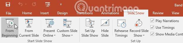 PowerPoint 2016: Cara mempersembahkan tayangan slaid