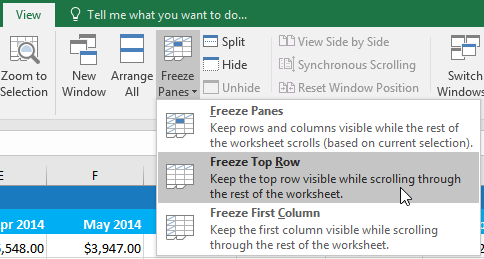 Excel 2019 (Parte 17): congelar filas/columnas y ver opciones