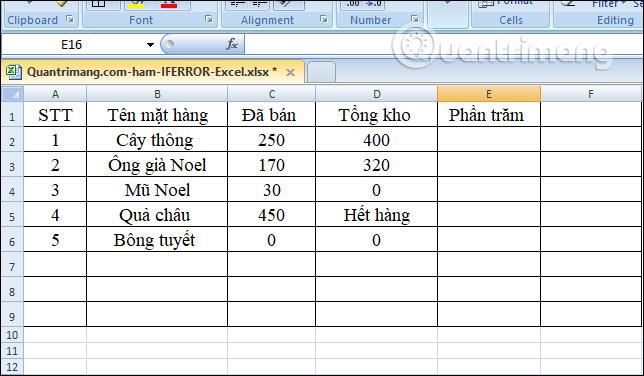 Fonction SIERREUR dans Excel, formule et utilisation