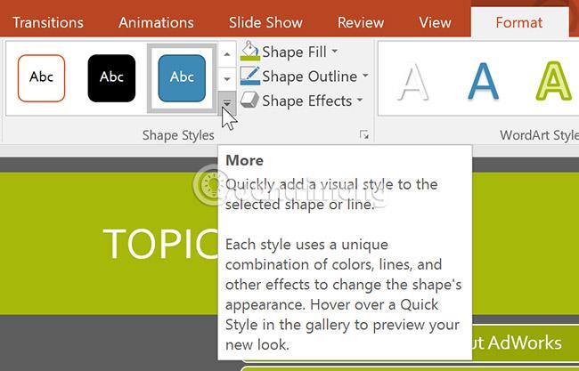 PowerPoint 2016: Butang tindakan dalam PowerPoint