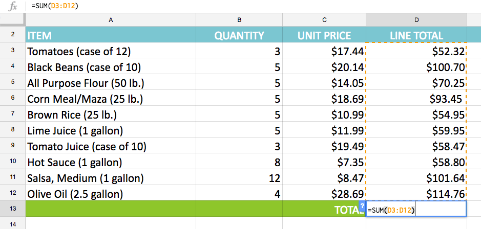 Google Spreadsheets (deel 8): Werken met functies