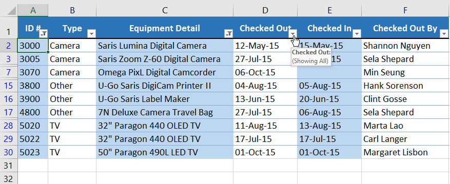 Excel 2019 (parte 19): filtrare i dati