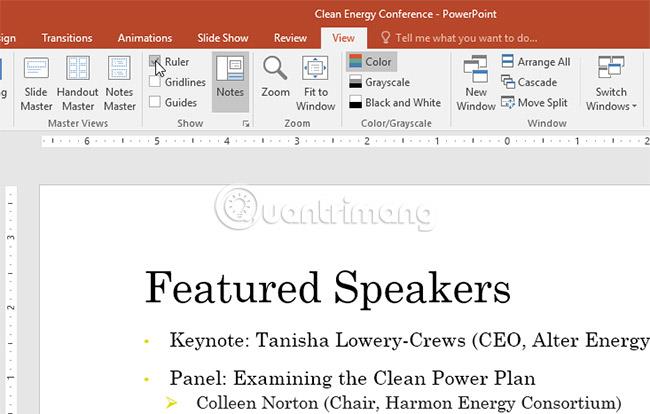 PowerPoint 2016: Cara menjajarkan dan ruang garis