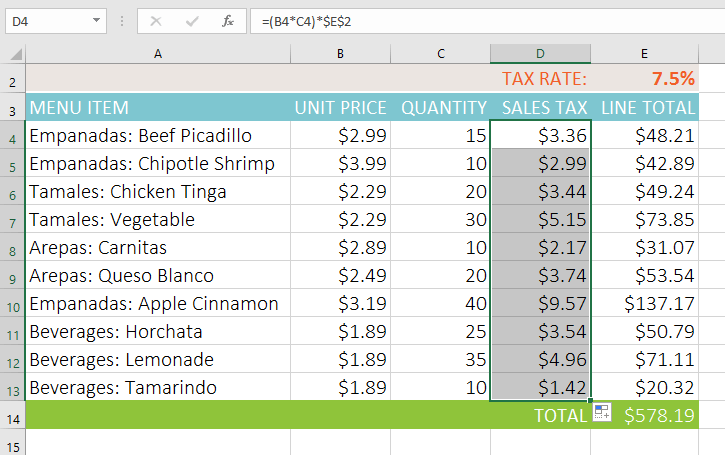 Excel 2019 (パート 14): 相対セル参照と絶対セル参照