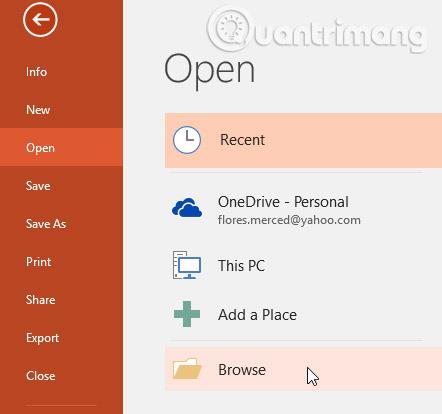 PowerPoint 2016: Buat dan buka pembentangan