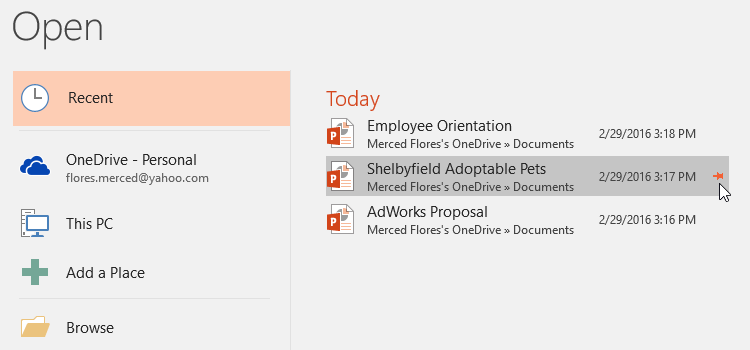 PowerPoint 2019 (ตอนที่ 2): สร้างและเปิดงานนำเสนอ