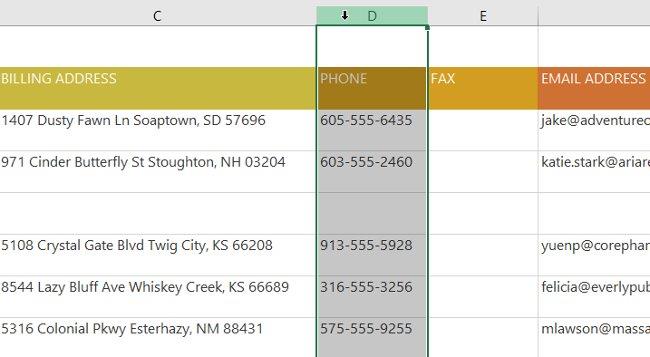 Excel 2016 - 第 6 課：變更 Excel 中的列、行和儲存格的大小